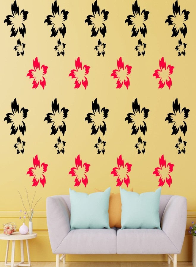 ARandNJ مجموعة قوالب ARandNJ للرسم على الجدران (عبوة واحدة، المقاس: 16 × 24 بوصة) - تصميم زهر الكرز - تصميم قابل لإعادة الاستخدام، مناسب لتزيين جدران المنزل - Image 3